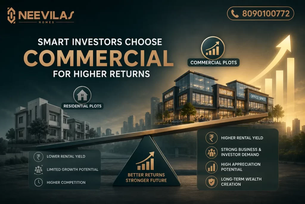 Neevilas Homes Launches Commercial Plots in North East Delhi for Investment 3 commercial-vs-residential-investment