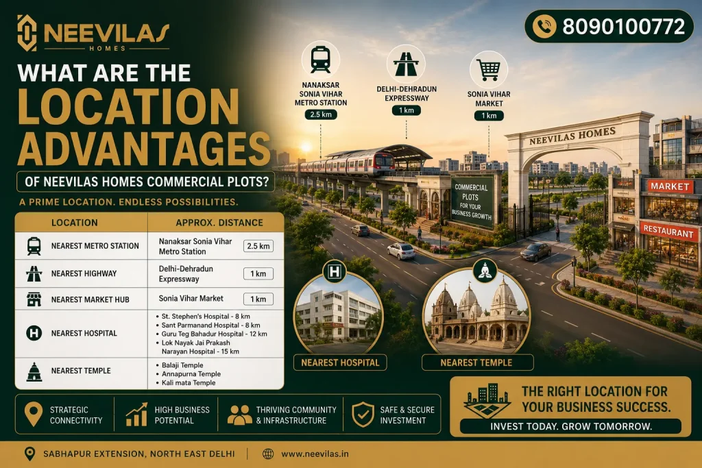 Neevilas Homes Launches Commercial Plots in North East Delhi for Investment in 2026 4 location-advantages-of-neevilas-homes-commercial-plots