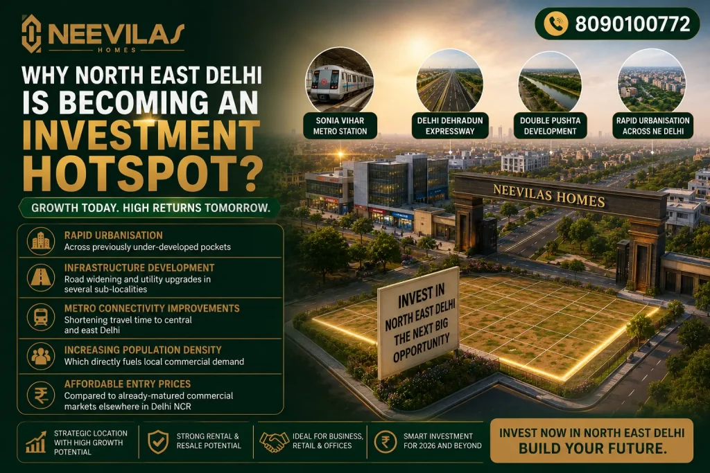 Neevilas Homes Launches Commercial Plots in North East Delhi for Investment in 2026 3 north-east-delhi-an-investment-hotspot